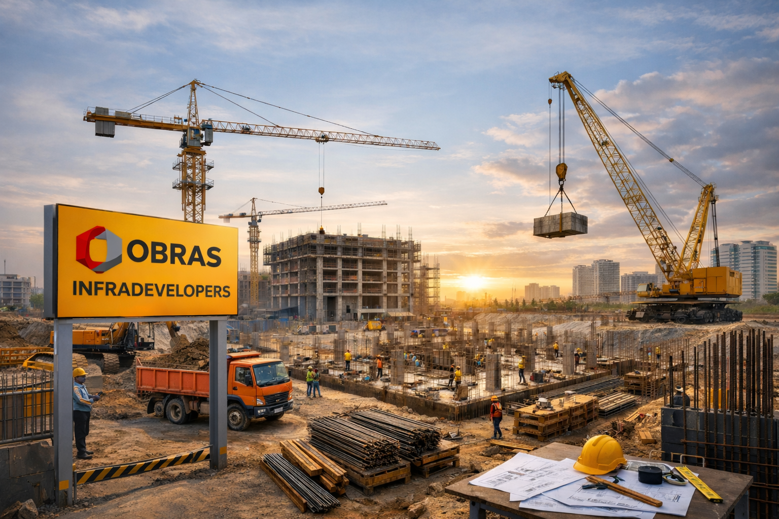Construction site in kanpur